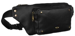 Skórzana saszetka na biodra z kieszeniami - Peterson-1