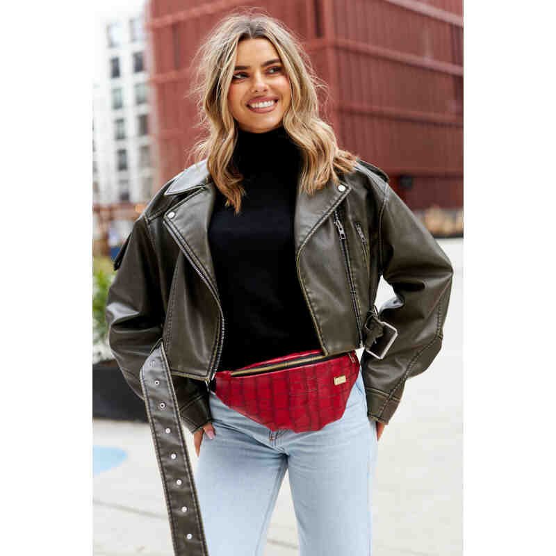 Klasyczna damska nerka biodrowa ze ekologicznej - Peterson-7