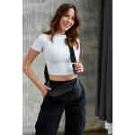 Miejska, pikowana saszetka damska ze skóry naturalnej - Peterson-2