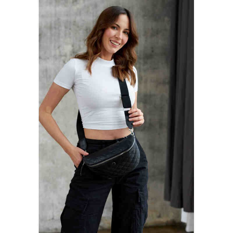 Miejska, pikowana saszetka damska ze skóry naturalnej - Peterson-2