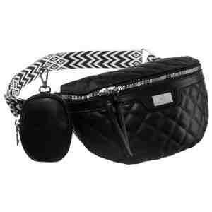 Miejska, pikowana nerka damska ze skóry ekologicznej - Rovicky-1