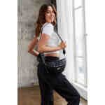 Miejska, pikowana nerka damska ze skóry ekologicznej - Rovicky-10