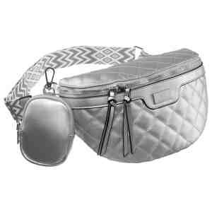 Miejska, pikowana nerka damska ze skóry ekologicznej - Rovicky-1