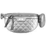 Miejska, pikowana nerka damska ze skóry ekologicznej - Rovicky-2