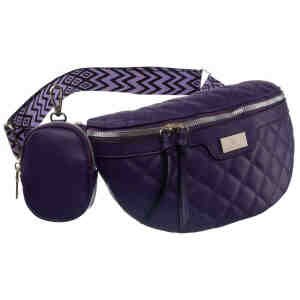 Miejska, pikowana nerka damska ze skóry ekologicznej - Rovicky-1