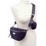 Miejska, pikowana nerka damska ze skóry ekologicznej - Rovicky-8