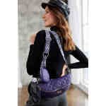 Miejska, pikowana nerka damska ze skóry ekologicznej - Rovicky-9