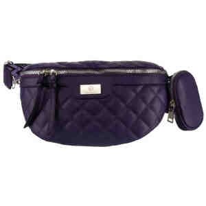 Miejska, pikowana nerka damska ze skóry ekologicznej - Rovicky-2