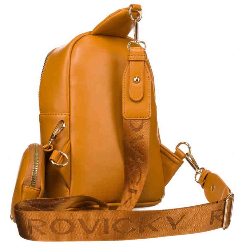 Saszetka damska na ramię wykonana ze skóry ekologicznej - Rovicky-3