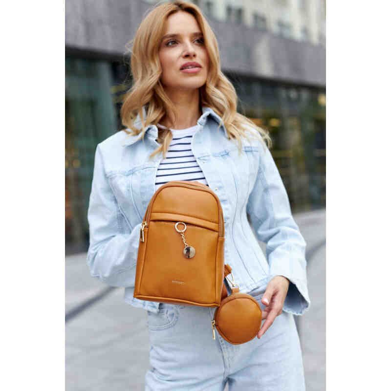 Saszetka damska na ramię wykonana ze skóry ekologicznej - Rovicky-10