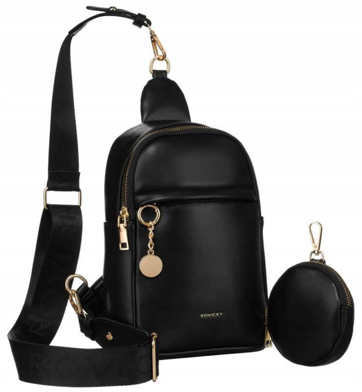 Saszetka damska na ramię wykonana ze skóry ekologicznej - Rovicky-1