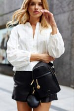 Saszetka damska na ramię wykonana ze skóry ekologicznej - Rovicky-10