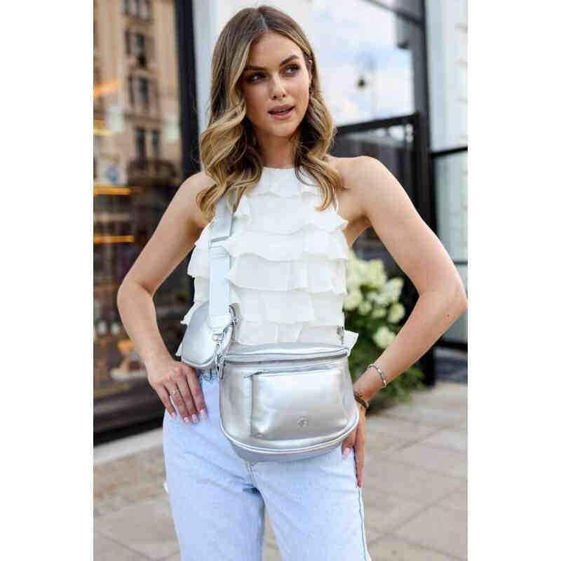 Elegancka saszetka damska na ramię wykonana ze skóry ekologicznej - Rovicky-10