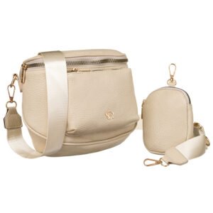 Elegancka saszetka damska na ramię z dodatkową portmonetką - Rovicky-1