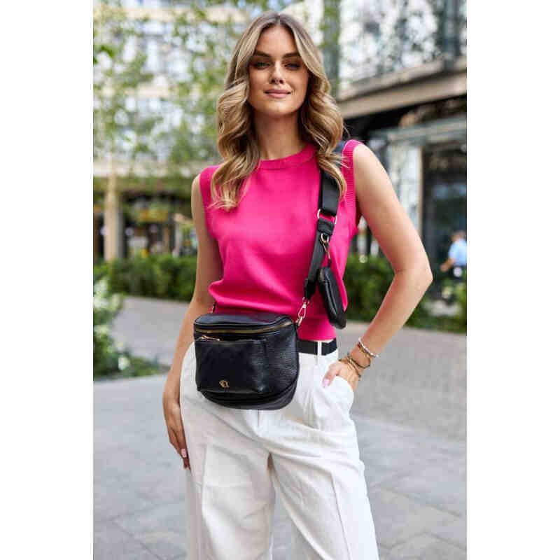 Elegancka saszetka damska na ramię z dodatkową portmonetką - Rovicky-9