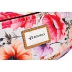 Saszetka biodrowa damska w kwiaty na suwak - Rovicky-3