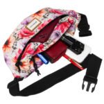 Saszetka biodrowa damska w kwiaty na suwak - Rovicky-6