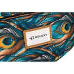 Nerka damska na ramię ze wzorem pawich piór - Rovicky-3