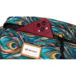 Nerka damska na ramię ze wzorem pawich piór - Rovicky-5