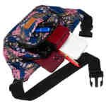 Pojemna modna saszetka nerka damska z roślinnym wzorem - Rovicky-11