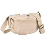 Beżowa nerka damska z poliestru zawieszona na regulowanym pasku - Peterson-1