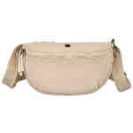 Beżowa nerka damska z poliestru zawieszona na regulowanym pasku - Peterson-4