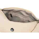 Beżowa nerka damska z poliestru zawieszona na regulowanym pasku - Peterson-7