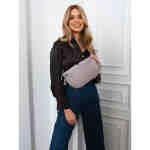 Saszetka damska z poliestru w kolorze lila z kieszonką na froncie - Peterson-5