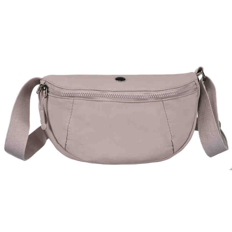 Saszetka damska z poliestru w kolorze lila z kieszonką na froncie - Peterson-4