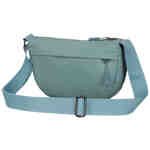 Niebieska, dwukomorowa saszetka damska z poliestru zamykana na suwak - Peterson-5