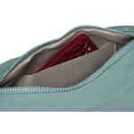 Niebieska, dwukomorowa saszetka damska z poliestru zamykana na suwak - Peterson-8