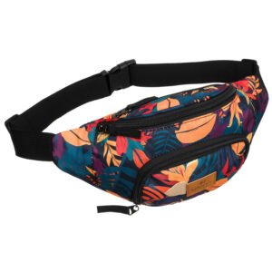 Nerka damska z poliestru pokryta roślinnym wzorem - Rovicky-1