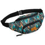 Wielokolorowa saszetka damska z zewnętrzną kieszenią na suwak - Rovicky-1