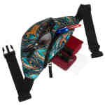 Wielokolorowa saszetka damska z zewnętrzną kieszenią na suwak - Rovicky-8