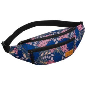 Saszetka damska na biodra lub przez ramię pokryta kwiatowym wzorem - Rovicky-1