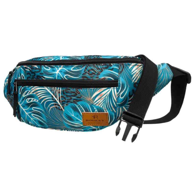 Saszetka damska z poliestru w roślinny wzór - Rovicky-3