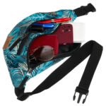 Saszetka damska z poliestru w roślinny wzór - Rovicky-8