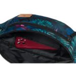 Saszetka damska z poliestru w modny, roślinny wzór, zawieszona na regulowanym pasku - Rovicky-5