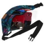 Saszetka damska z poliestru w modny, roślinny wzór, zawieszona na regulowanym pasku - Rovicky-8