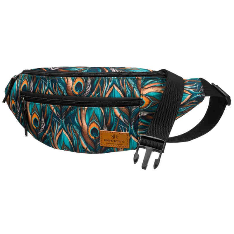 Kwiecista nerka damska z poliestru zawieszona na regulowanym pasku - Rovicky-3