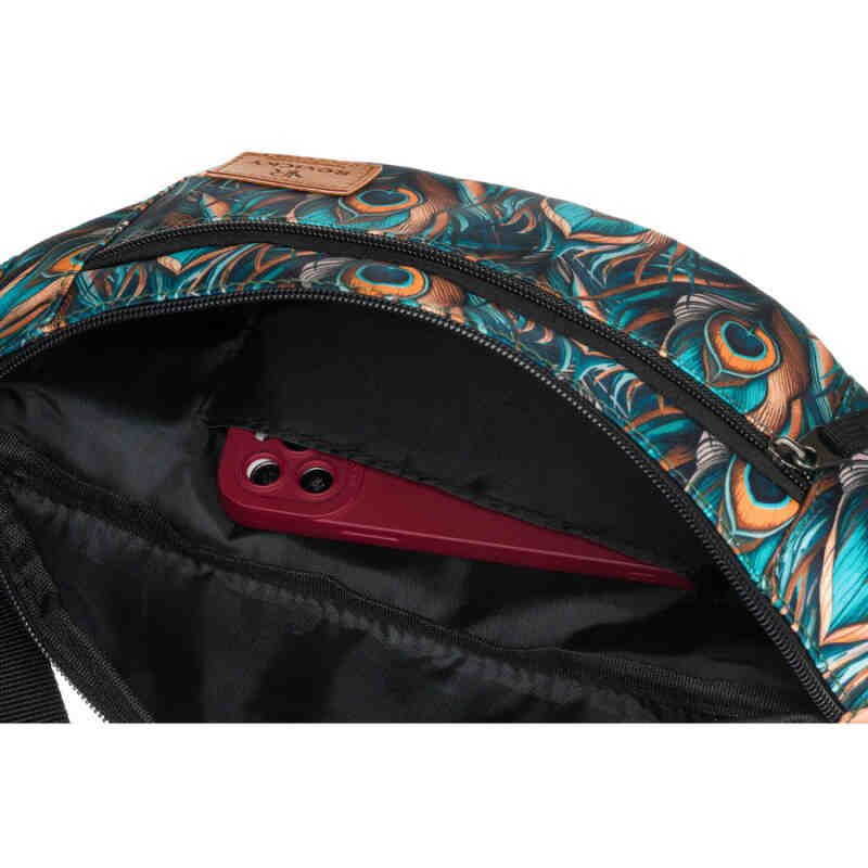 Kwiecista nerka damska z poliestru zawieszona na regulowanym pasku - Rovicky-5