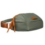 Nerka damska z nylonu i skóry ekologicznej w zielono-brązowym kolorze zawieszona na regulowanym pasku - Peterson-4