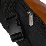 Czarnobrązowa, sportowa saszetka z poliestru - Loren-6