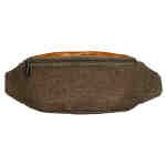 Praktyczna saszetka z poliestru w zielono-brązowym kolorze z kieszenią zewnętrzną - Loren-2