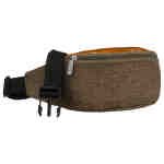 Praktyczna saszetka z poliestru w zielono-brązowym kolorze z kieszenią zewnętrzną - Loren-3