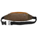 Praktyczna saszetka z poliestru w zielono-brązowym kolorze z kieszenią zewnętrzną - Loren-4