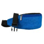 Kompaktowa saszetka z poliestru w niebiesko-czarnym kolorze, zawieszona na regulowanym pasku - Loren-4
