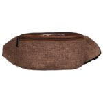 Brązowa saszetka z poliestru zawieszona na regulowanym pasku - Loren-2