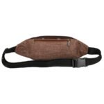 Brązowa saszetka z poliestru zawieszona na regulowanym pasku - Loren-3