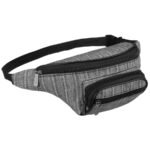 Szara saszetka sportowa wykonana z poliestru-1